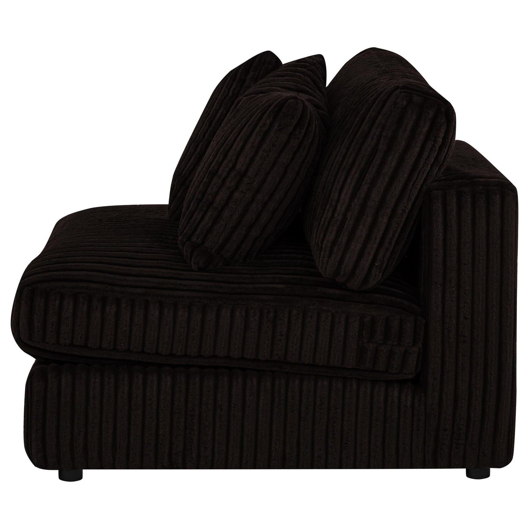 Blaine Upholstered Armless Chair Chocolate view 5