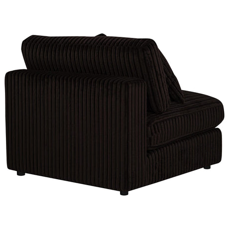 Blaine Upholstered Armless Chair Chocolate view 7