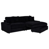 Blaine Upholstered Reversible Chaise Sectional Sofa Black view 3