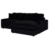Blaine Upholstered Reversible Chaise Sectional Sofa Black view 5