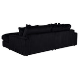 Blaine Upholstered Reversible Chaise Sectional Sofa Black view 6
