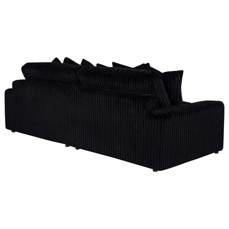 Blaine Upholstered Reversible Chaise Sectional Sofa Black view 7