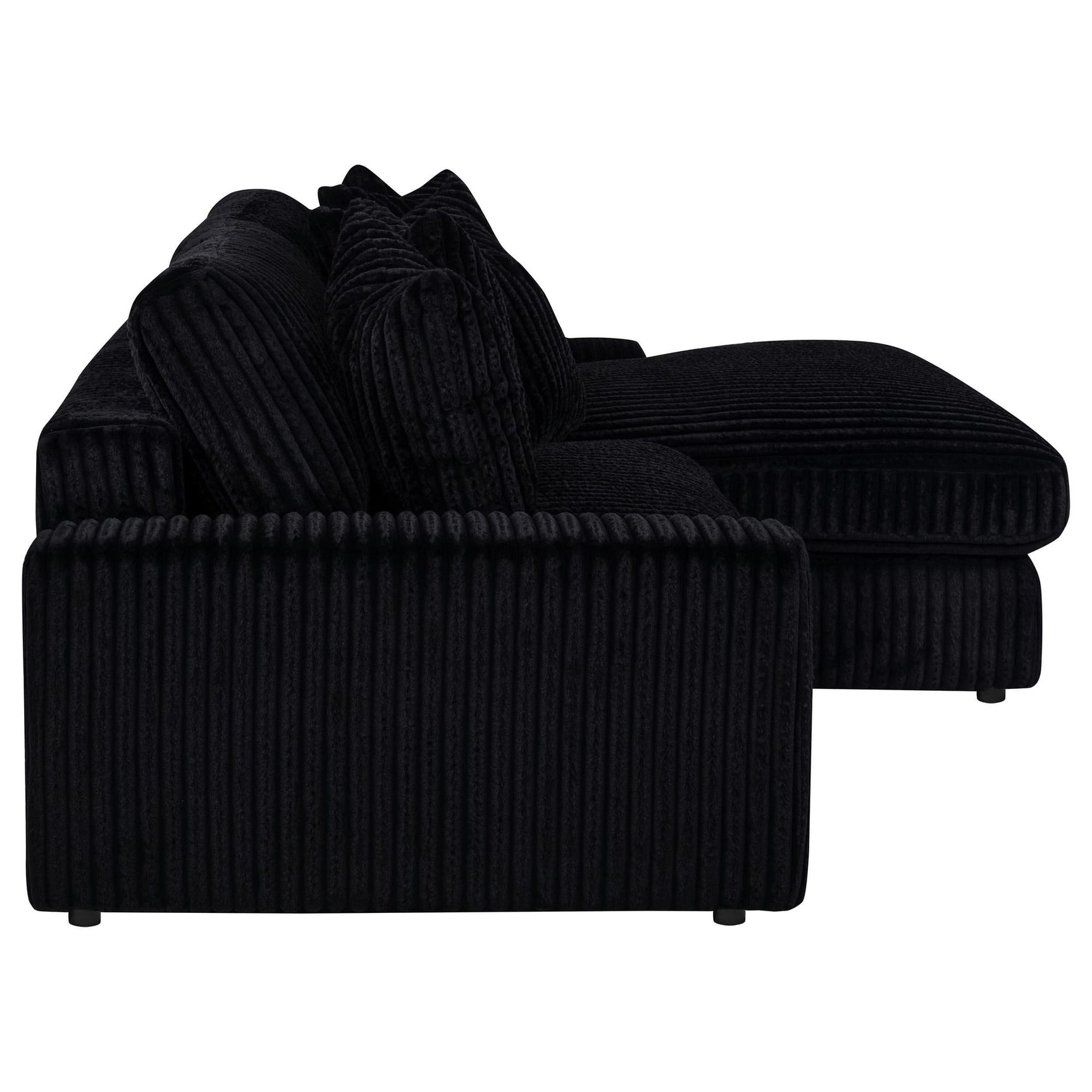 Blaine Upholstered Reversible Chaise Sectional Sofa Black view 8