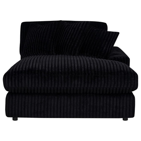 Blaine Upholstered Reversible Chaise Sectional Sofa Black view 12