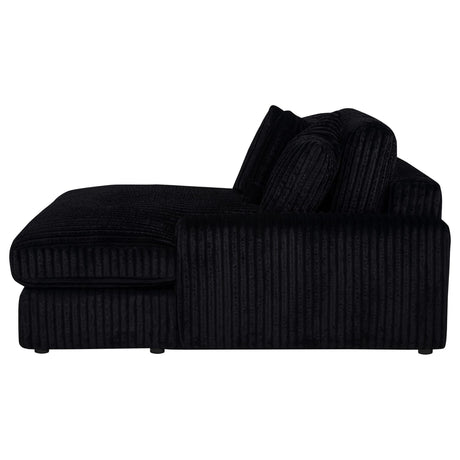 Blaine Upholstered Reversible Chaise Sectional Sofa Black view 13