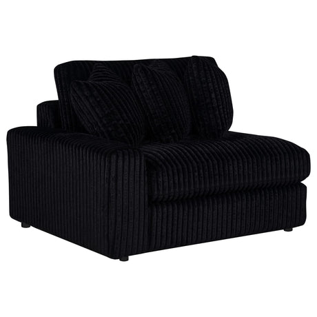 Blaine Upholstered Reversible Chaise Sectional Sofa Black view 15