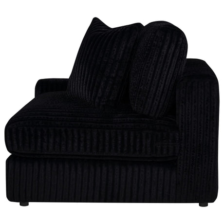 Blaine Upholstered Reversible Chaise Sectional Sofa Black view 17