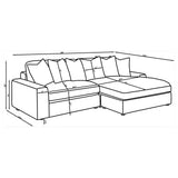Blaine Upholstered Reversible Chaise Sectional Sofa Black view 20