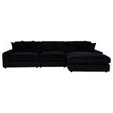 Blaine Upholstered Reversible Chaise Sectional Sofa Black view 4