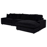 Blaine Upholstered Reversible Chaise Sectional Sofa Black view 5