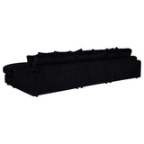 Blaine Upholstered Reversible Chaise Sectional Sofa Black view 6
