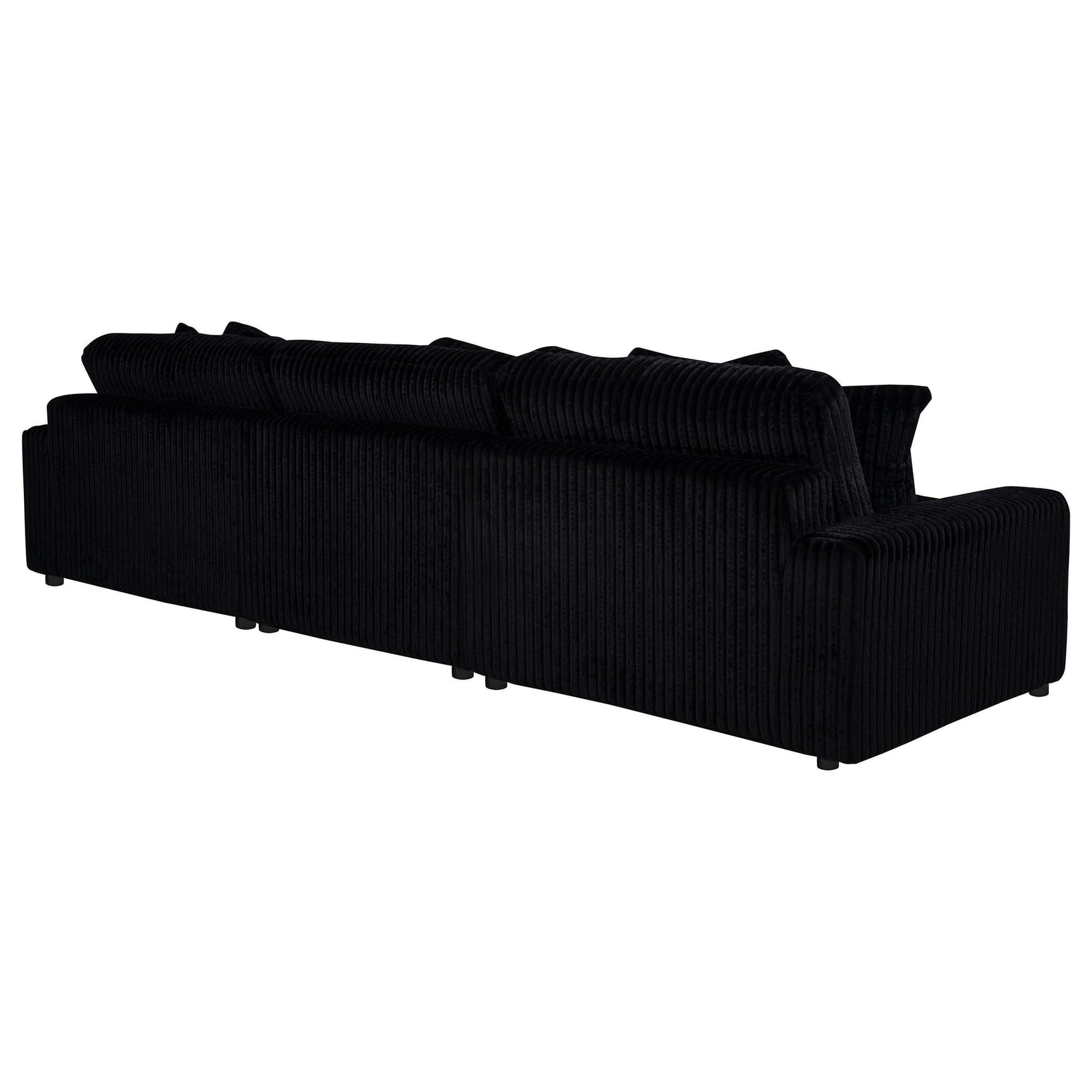Blaine Upholstered Reversible Chaise Sectional Sofa Black view 7