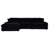Blaine Upholstered Reversible Chaise Sectional Sofa Black view 8