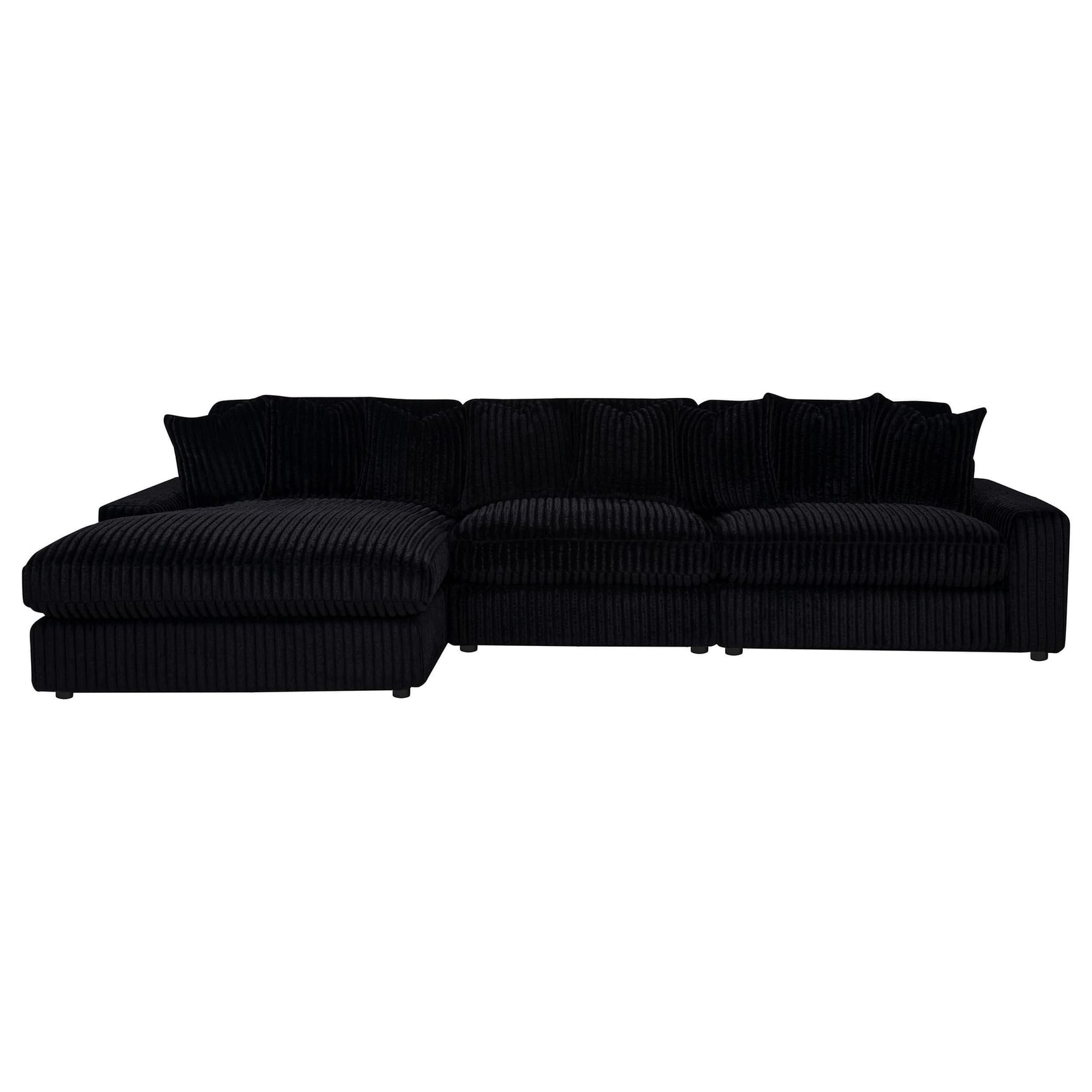 Blaine Upholstered Reversible Chaise Sectional Sofa Black view 8