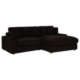 Blaine Upholstered Reversible Chaise Sectional Sofa Chocolate from Ella Furniture