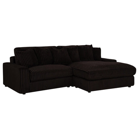 Blaine Upholstered Reversible Chaise Sectional Sofa Chocolate from Ella Furniture