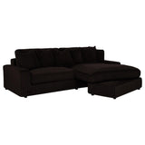 Blaine Upholstered Reversible Chaise Sectional Sofa Chocolate view 3