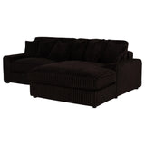Blaine Upholstered Reversible Chaise Sectional Sofa Chocolate view 5
