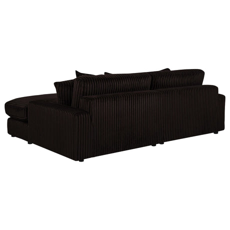 Blaine Upholstered Reversible Chaise Sectional Sofa Chocolate view 6