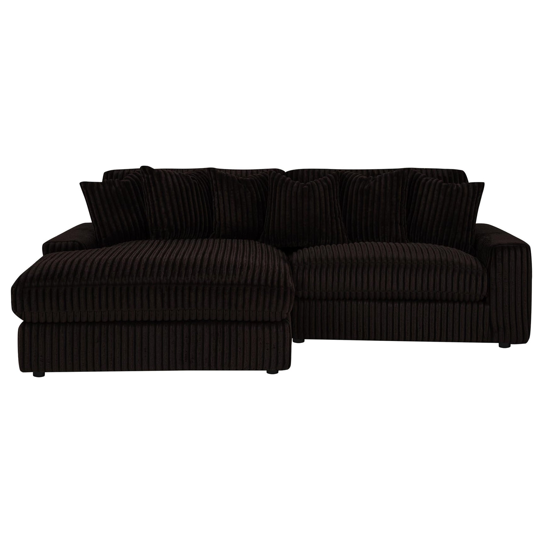 Blaine Upholstered Reversible Chaise Sectional Sofa Chocolate view 9