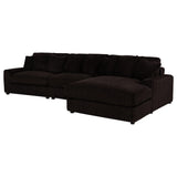 Blaine Upholstered Reversible Chaise Sectional Sofa Chocolate view 5