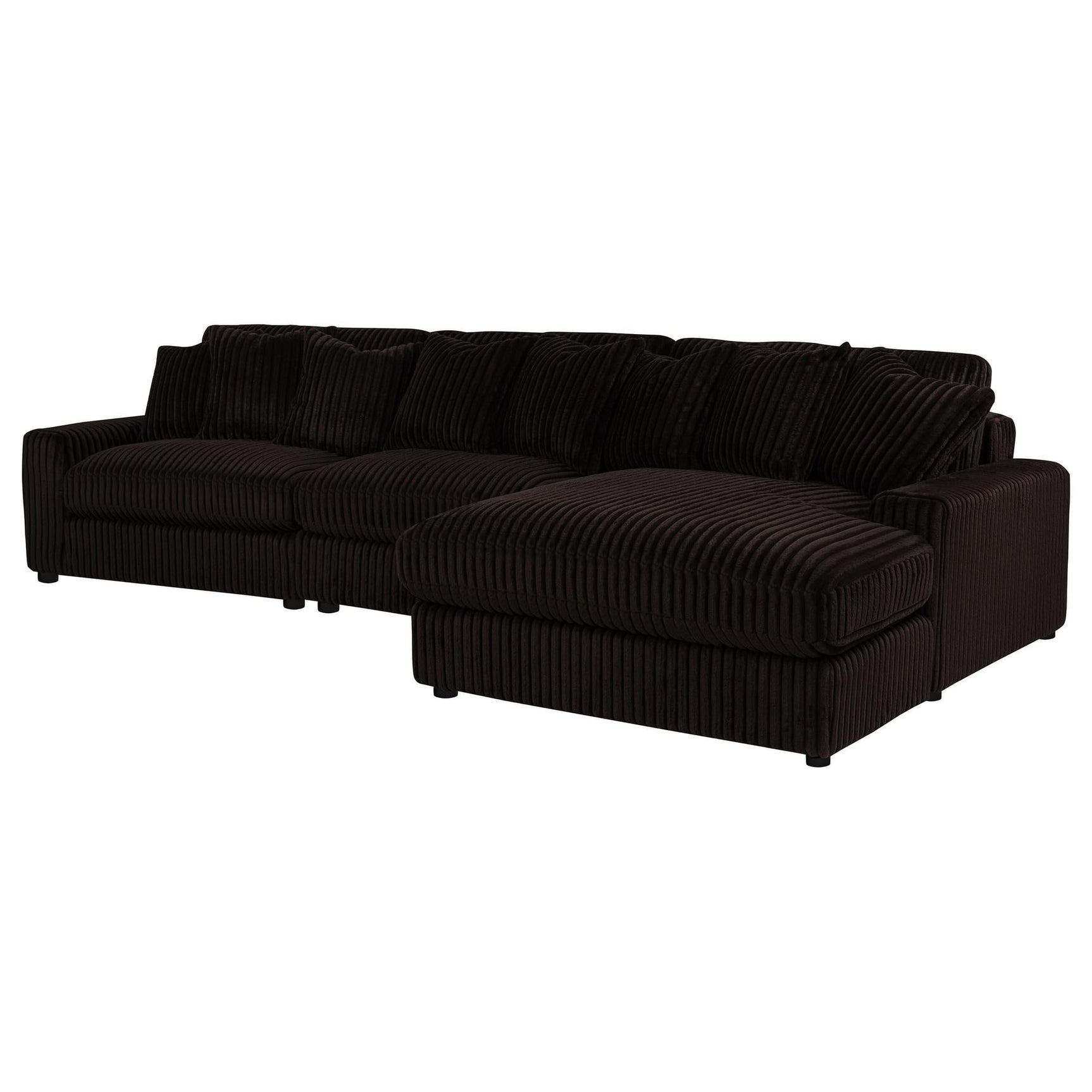 Blaine Upholstered Reversible Chaise Sectional Sofa Chocolate view 5