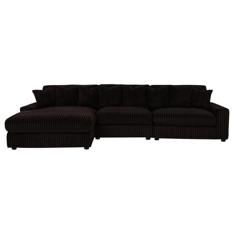 Blaine Upholstered Reversible Chaise Sectional Sofa Chocolate view 8