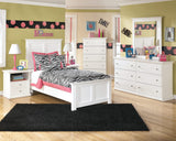 Bostwick Shoals White Panel Bedroom Set King 3: Bed, Dresser, Mirror from Ella Furniture