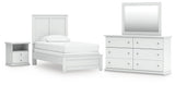 Bostwick White Shoals Panel Bedroom Set view 2