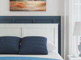 Bostwick White Shoals Panel Bedroom Set Queen 3: Bed, Dresser, Mirror from Ella Furniture