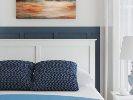Bostwick White Shoals Panel Bedroom Set Queen 3: Bed, Dresser, Mirror from Ella Furniture