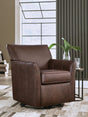 Braydunn Espresso Brown Swivel Glider Accent Chair from Ella Furniture