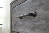 Bronyan Dark Gray Panel Bedroom Set detail view