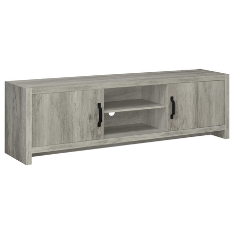 Burke 3-Piece TV Entertainment Center Fits 75-Inch TVs Grey Driftwood view 3