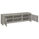 Burke 3-Piece TV Entertainment Center Fits 75-Inch TVs Grey Driftwood view 4