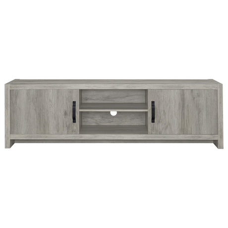 Burke 3-Piece TV Entertainment Center Fits 75-Inch TVs Grey Driftwood view 5