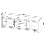 Burke 3-Piece TV Entertainment Center Fits 75-Inch TVs Grey Driftwood view 16