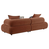 Byrne 105-inch Velvet Modular Bumper Sectional Sofa Rust view 3