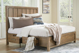 Cabalynn Light Brown Panel Bedroom Set King 3: Bed, Dresser, Mirror from Ella Furniture