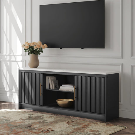 Cadmori Black/White 63" TV Stand from Ella Furniture