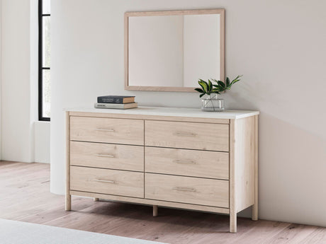 Cadmori Two-tone Upholstered Panel Bedroom Set from Ella Furniture