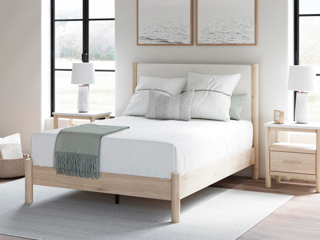 Cadmori Two-tone Upholstered Panel Bedroom Set view 2