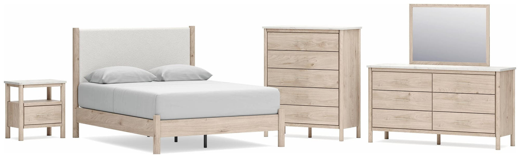 Cadmori Two-tone Upholstered Panel Bedroom Set view 41