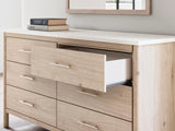 Cadmori Two-tone Upholstered Panel Bedroom Set detail view