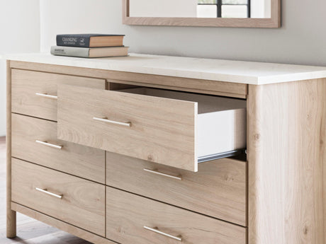 Cadmori Two-tone Upholstered Panel Bedroom Set detail view