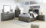 Caitbrook Gray 7 Storage Bedroom Set Queen 5: Bed, Dresser, Mirror, NightStand, Chest from Ella Furniture