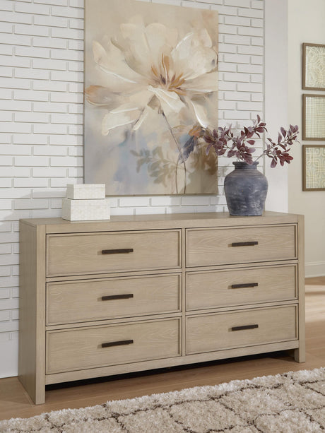 Calmoro Gray Bookcase Bedroom Set King 3: Bed, Dresser, Mirror from Ella Furniture