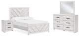 Cayboni Whitewash Panel Bedroom Set view 2