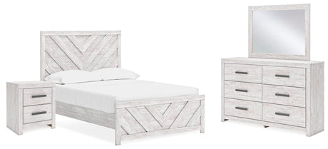 Cayboni Whitewash Panel Bedroom Set view 2
