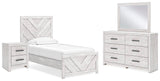 Cayboni Whitewash Panel Bedroom Set view 3